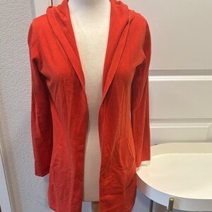 EUC Cyrus Vibrant Orange Hooded Cardigan